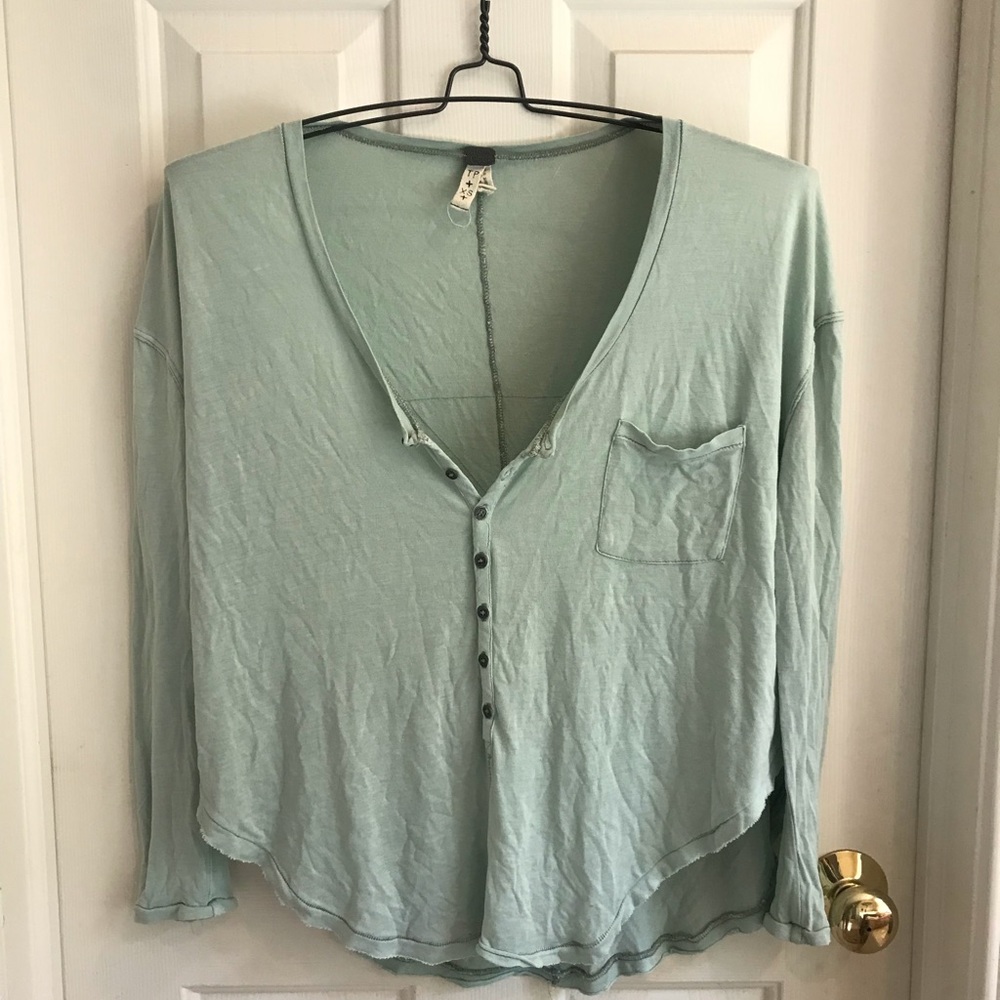 Seafoam Slouch Top